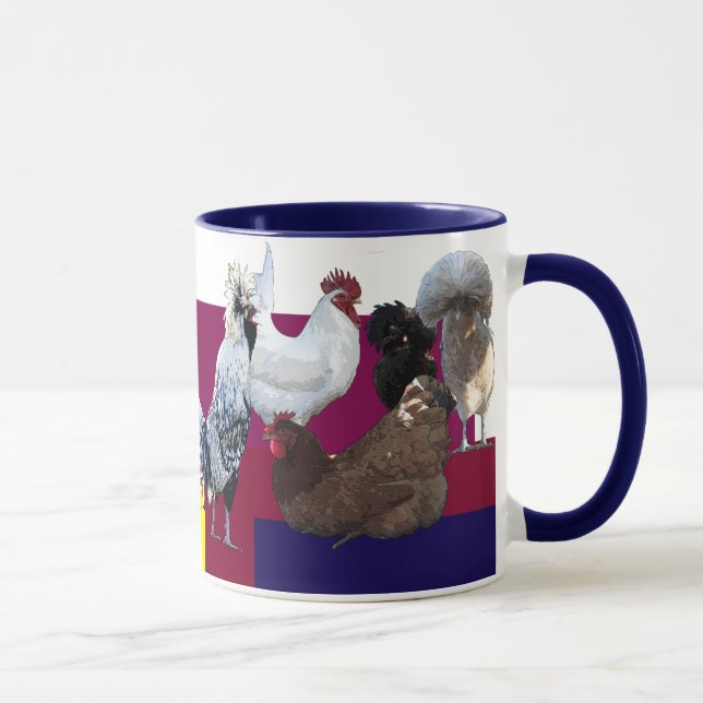 Besessene Huhn-Störung: Collage Tasse (Rechts)