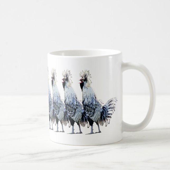 Besessene Huhn-Störung: Polnisches mit Haube Kaffeetasse (Rechts)