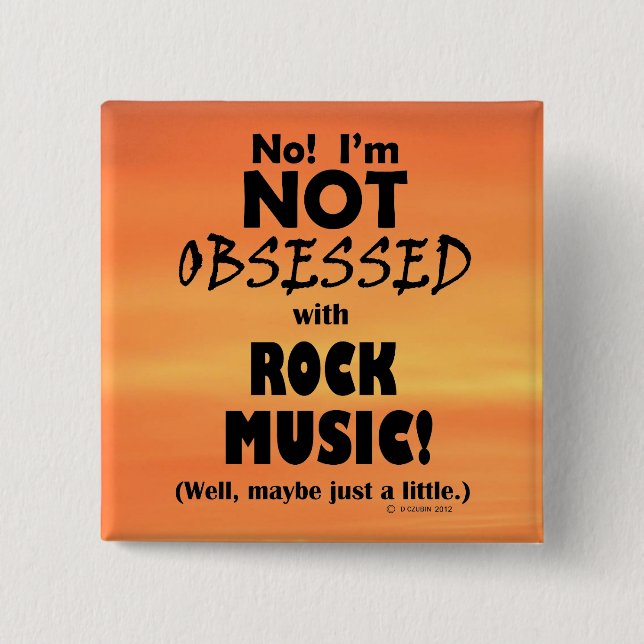 Besessene Rock Music Button (Vorderseite)