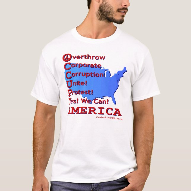 Besetzen Sie Amerika! T-Shirt (Vorderseite)