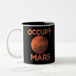 Besetzen Sie Mars-Raum-Rennen Terraform Zweifarbige Tasse
