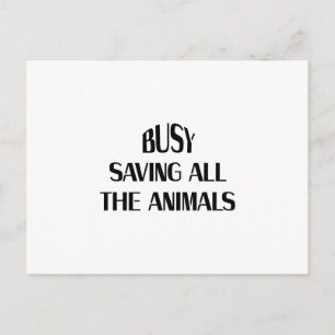 Besetzt Rettete alle Tiere Tiergeschenke Postkarte