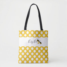 Besetzte Biene, White Polka Dots Schulter Tasche