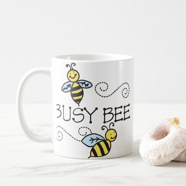 Besetzte Bienen Kaffeetasse (Mit Donut)