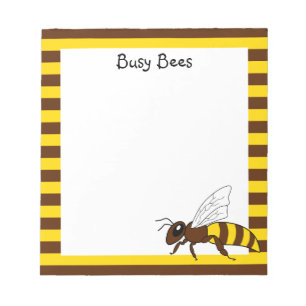 Besetzte Bienen Notepad Notizblock