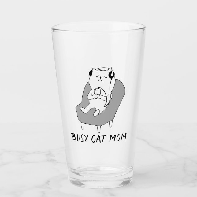 Besetzte Cat-Mama Glas (Vorderseite)
