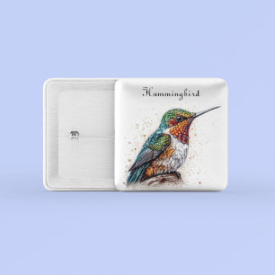 Besetzte Kolibri-Serenade, individuell Button
