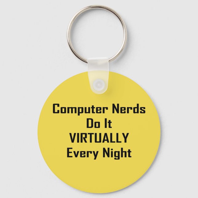 Besetzte Nerd Schlüsselanhänger (Vorderseite)