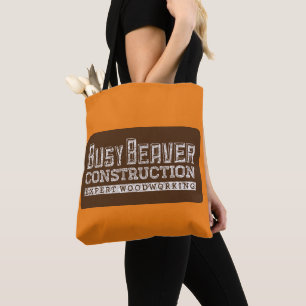 Besetzter Biber Bau White Gfx Orange Brown BG
