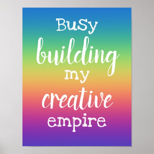 Besetztes Gebäude Mein Creative Empire Regenbogen Poster (Vorne)
