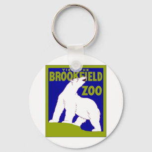 Besichtigen Sie den Brookfield Zoo ~ Vintagen Zoo Schlüsselanhänger