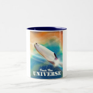 Besichtigen Sie die Weltraumkunst des Universums. Zweifarbige Tasse