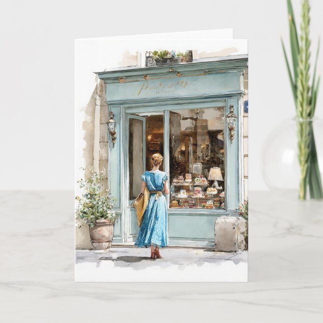 Besichtigung der Bäckerei in Aquarelle Karte (Vorderseite)