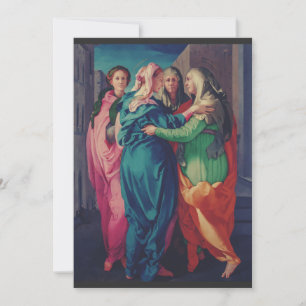 Besichtigung der Jungfrau von Pontormo Feiertagskarte