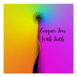 Besiege Angst vor dem Glauben Poster