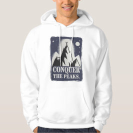 Besiegen Sie die Peaks Motivierend Bergdesign Hoodie