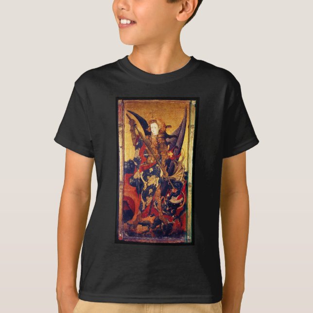 Besiegender Teufel St Michael als T-Shirt (Vorderseite)