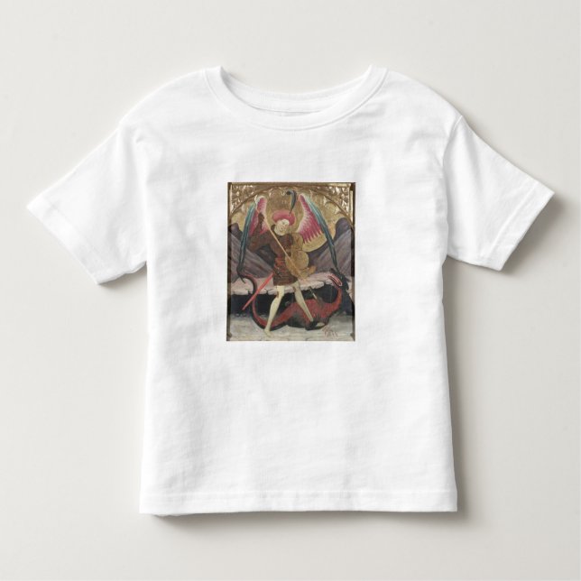 Besiegendes Übel St Michael, c.1480 (Tempera auf Kleinkind T-shirt (Vorderseite)