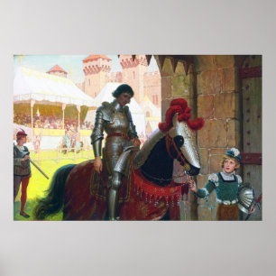 Besiegt, von Edmund Blair Leighton Poster