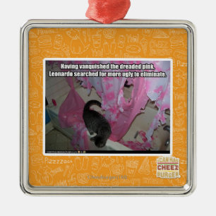 Besiegte das gefürchtete Rosa Ornament Aus Metall