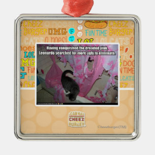 Besiegte das gefürchtete Rosa Silbernes Ornament