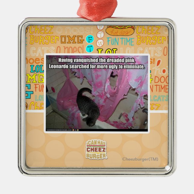 Besiegte das gefürchtete Rosa Silbernes Ornament (Vorne)