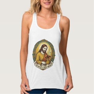 Besiegter Jesus raucht verbrannten Toast Frühstück Tank Top