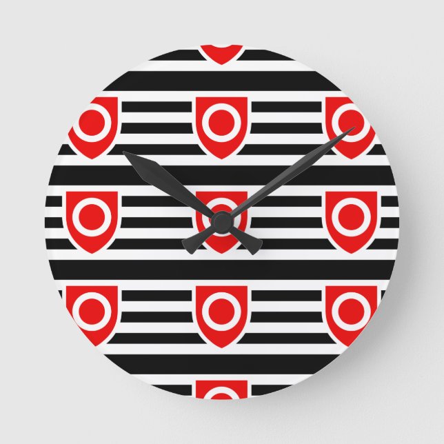 BESITZ-STOLZ-FLAGGE RUNDE WANDUHR (Vorderseite)