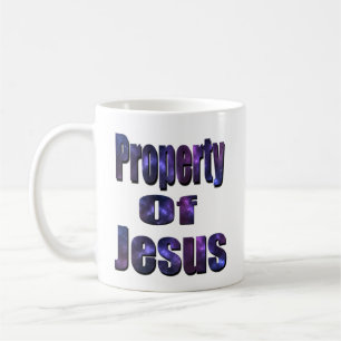 Besitz von Jesus, religiöses Logo, Kaffeetasse