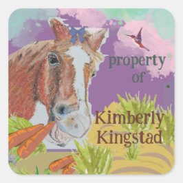 Besitz von Pferdeaufklebern, Quadratischer Aufkleber