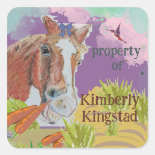 Besitz von Pferdeaufklebern, Quadratischer Aufkleber