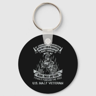 Besitze für immer den Titel Marineveteran Seemann Schlüsselanhänger
