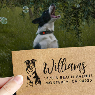 Besitzer der Rücksendeadresse Border Collie Permastempel