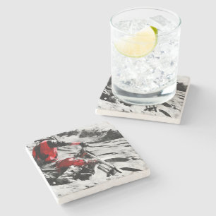 Besitzer des Berges - Motocross Racer Dirt-Bike Steinuntersetzer