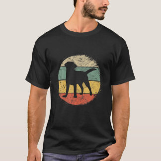 Besitzer des Circle Retro Labrador Golden Black La T-Shirt