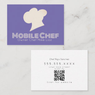 Besitzer des Mobile Chef Food Trucks Burger Geschä Visitenkarte