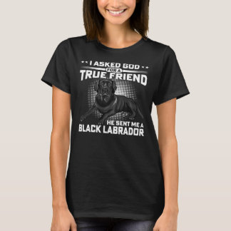 Besitzer des schwarzen Labrador Retriever Hundes, T-Shirt