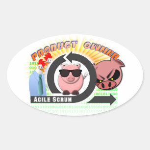 Besitzer des Scrum-Produkts - Agile Ovaler Aufkleber
