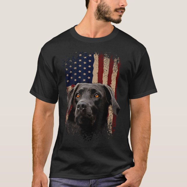 Besitzer des US-amerikanischen Labradors Black Lab T-Shirt (Vorderseite)