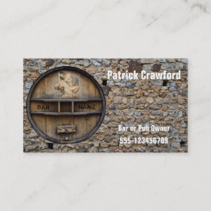 Besitzer einer Bar oder eines Pubs oder Kunden-Ges Visitenkarte