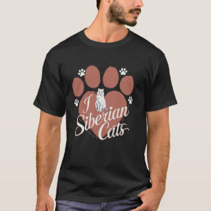 Besitzer einer sibirischen Katze Ich liebe sibiris T-Shirt