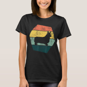 Besitzer eines alten Pembroke Welsh Corgi-Hundes m T-Shirt