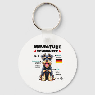 Besitzer eines Miniature Schnauzers Lustiger Minia Schlüsselanhänger