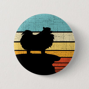 Besitzer eines Pomeranian Retro Vintage 60er 70er Button