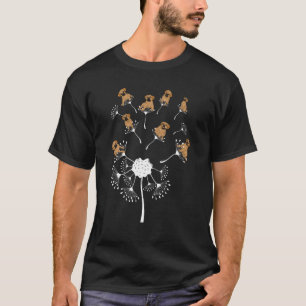Besitzer Hund Hund Besitzer Tier Löwenzahn Puggle T-Shirt