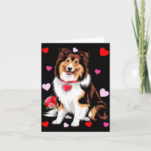 Besitzer Mama Papa Sheltie Hundeliebhaber Valentin Karte