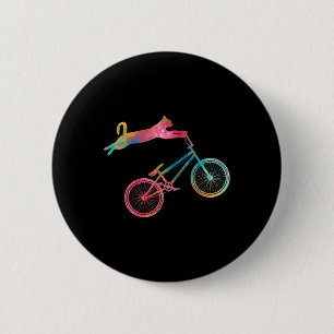 Besitzer von Biker-Katzen Bergfahren und Radfahren Button
