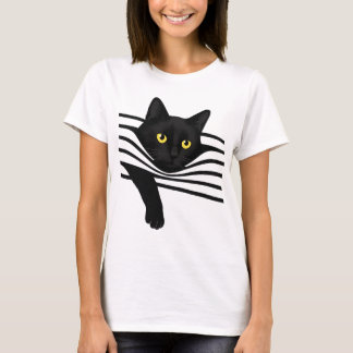 Besitzer von schwarzen Katzen Geschenk, süße Hallo T-Shirt