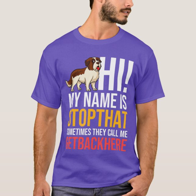 Besitzer von St. Bernard Dog Welpen Lover _12 T-Shirt (Vorderseite)