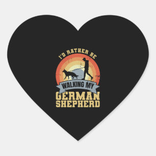 Besitzer von Vintage-Deutschen Schäferhunden sagen Herz-Aufkleber